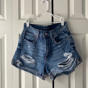 Aero ripped denim shorts
